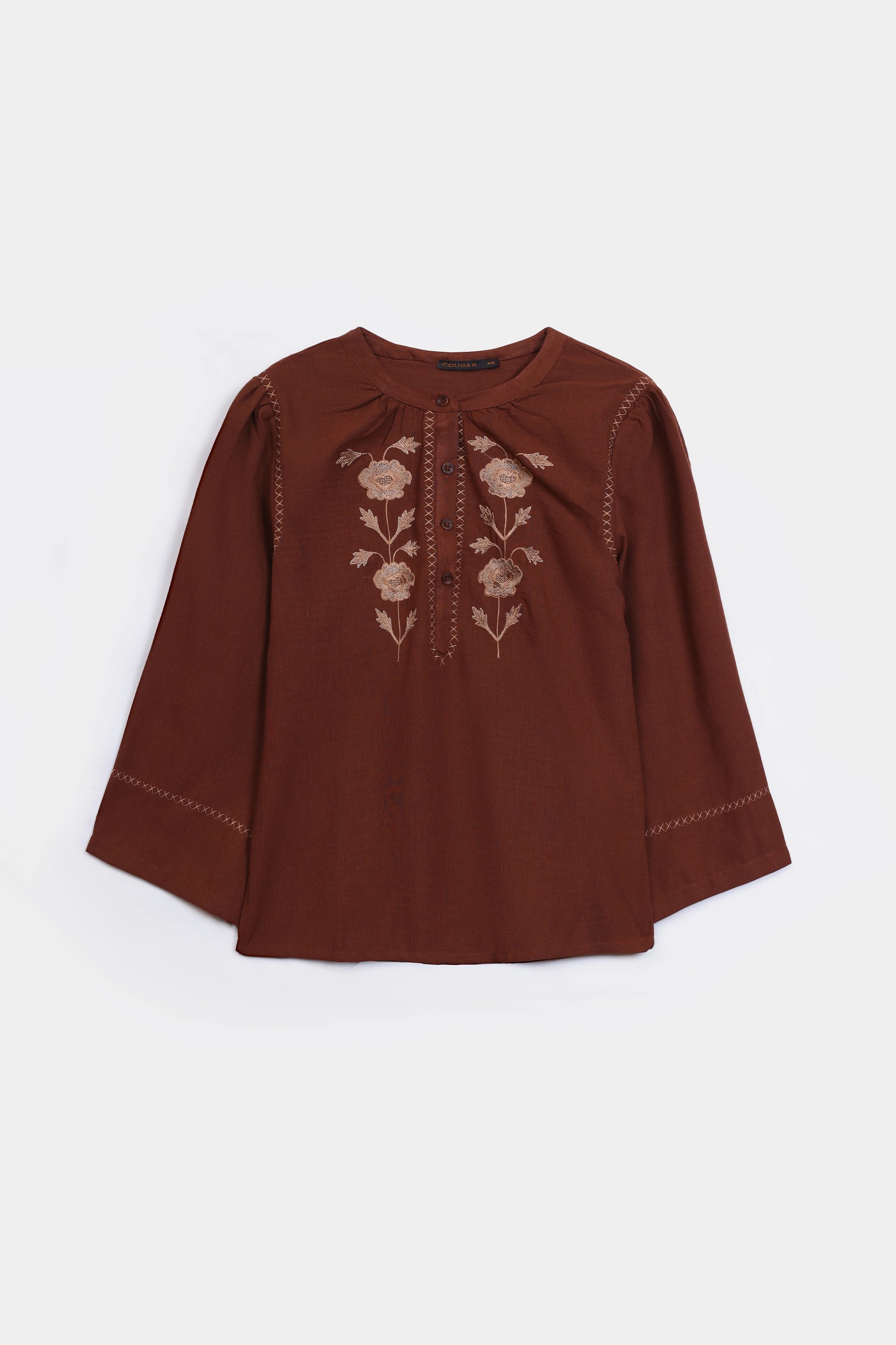 Irish Cotton Embroidered Top - Cougar Clothing