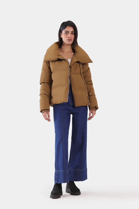 Cropped Puffer Jacket - Cougar Clothing