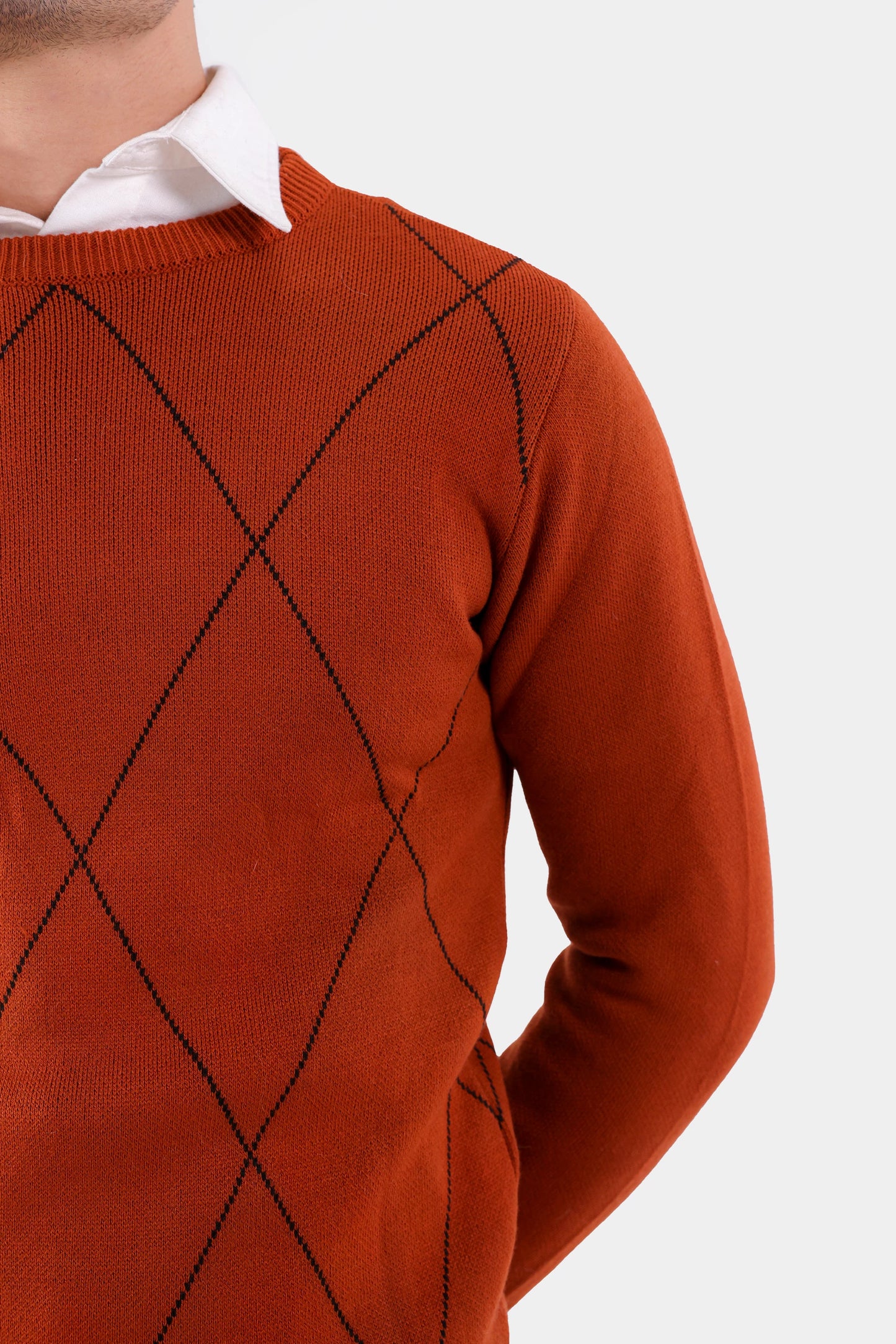 Argyle Knit Sweater - Cougar Clothing