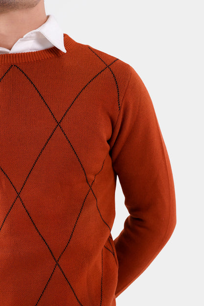 Argyle Knit Sweater - Cougar Clothing