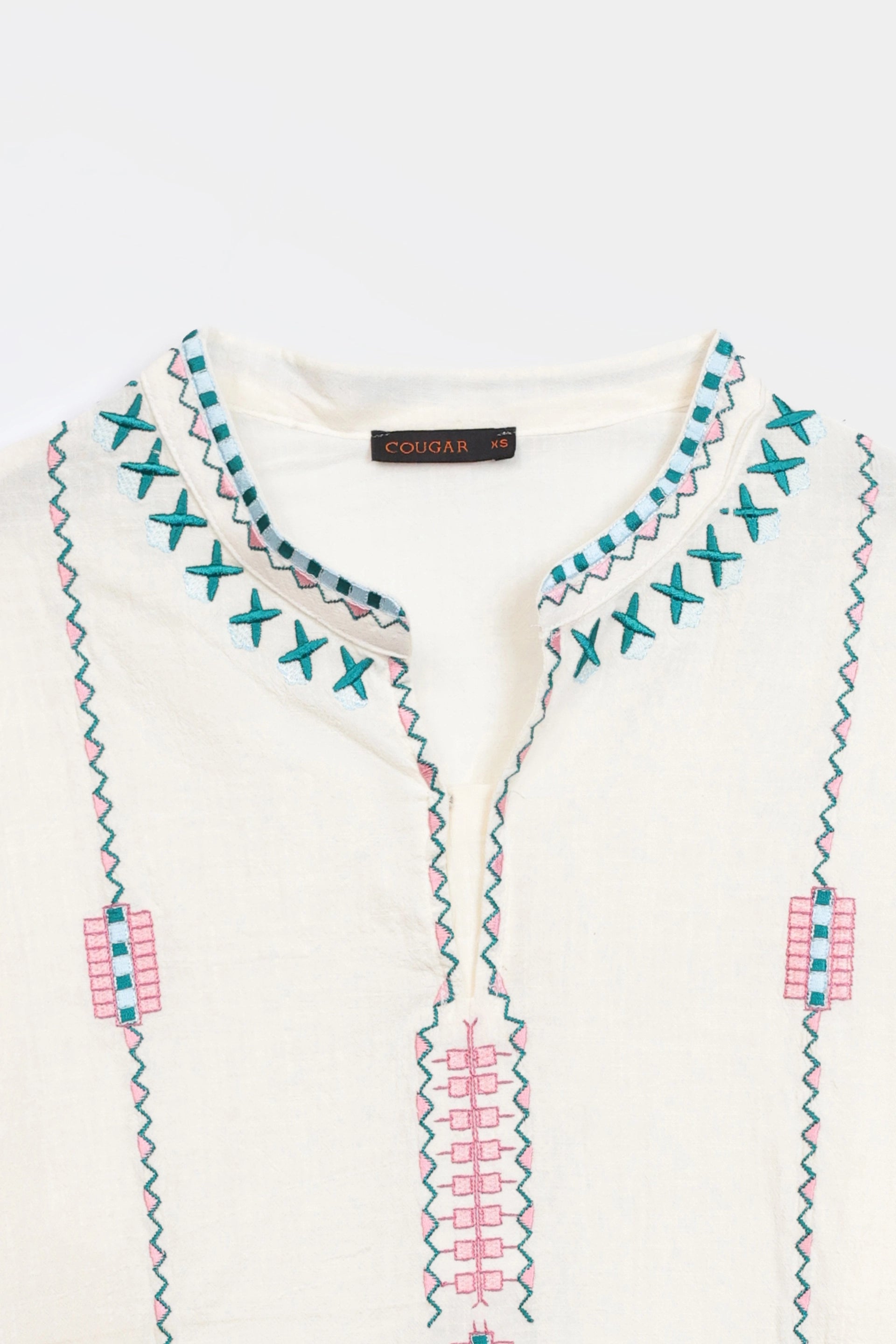 Embroidered Cross-Hatch Tunic - Cougar Clothing