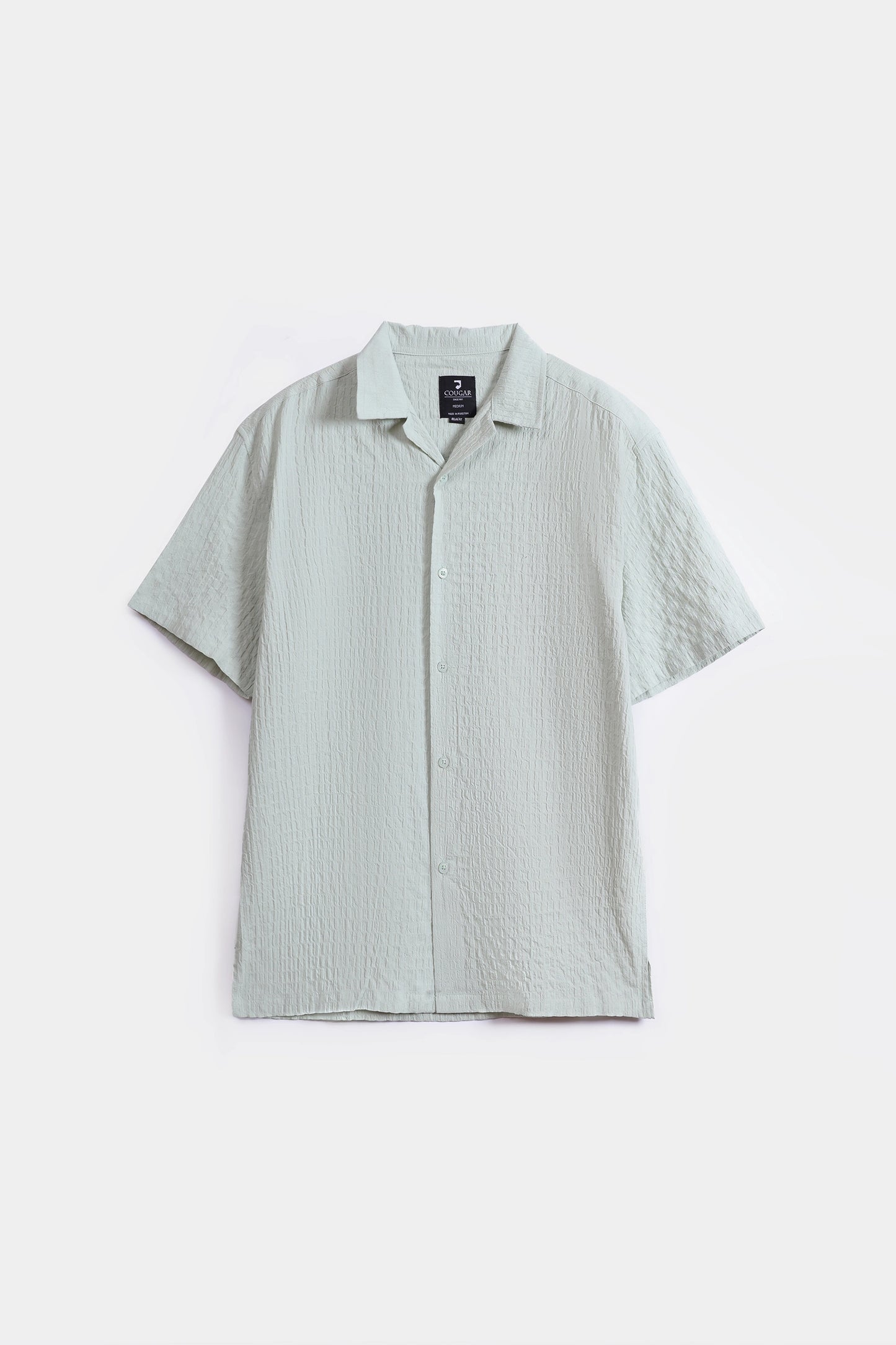Relaxed Fit Seersucker Shirt - Cougar Clothing