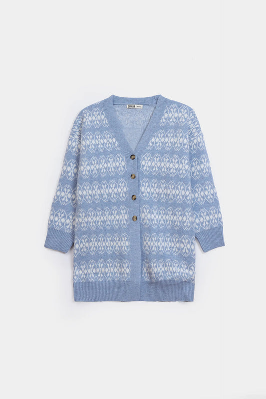 Jacquard Knit Cardigan - Cougar Clothing