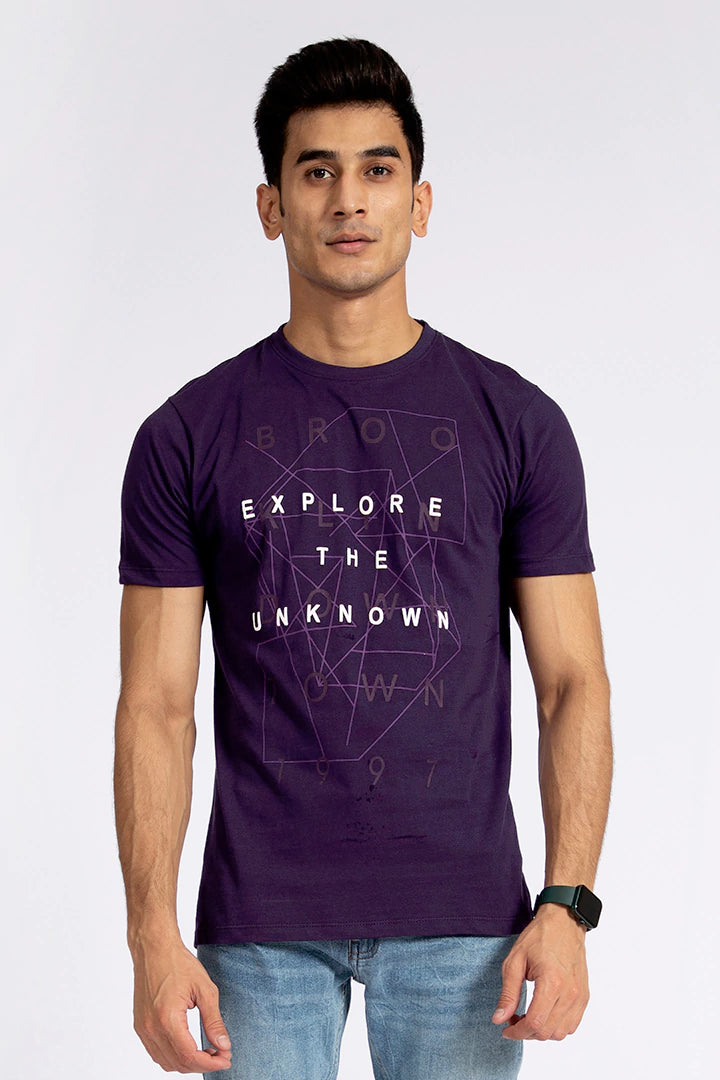 Purple Text T-Shirt