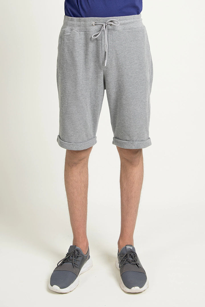 Grey Folded Hem Shorts
