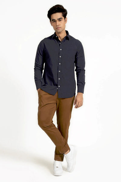 Navy Regular Fit Casual Shirt