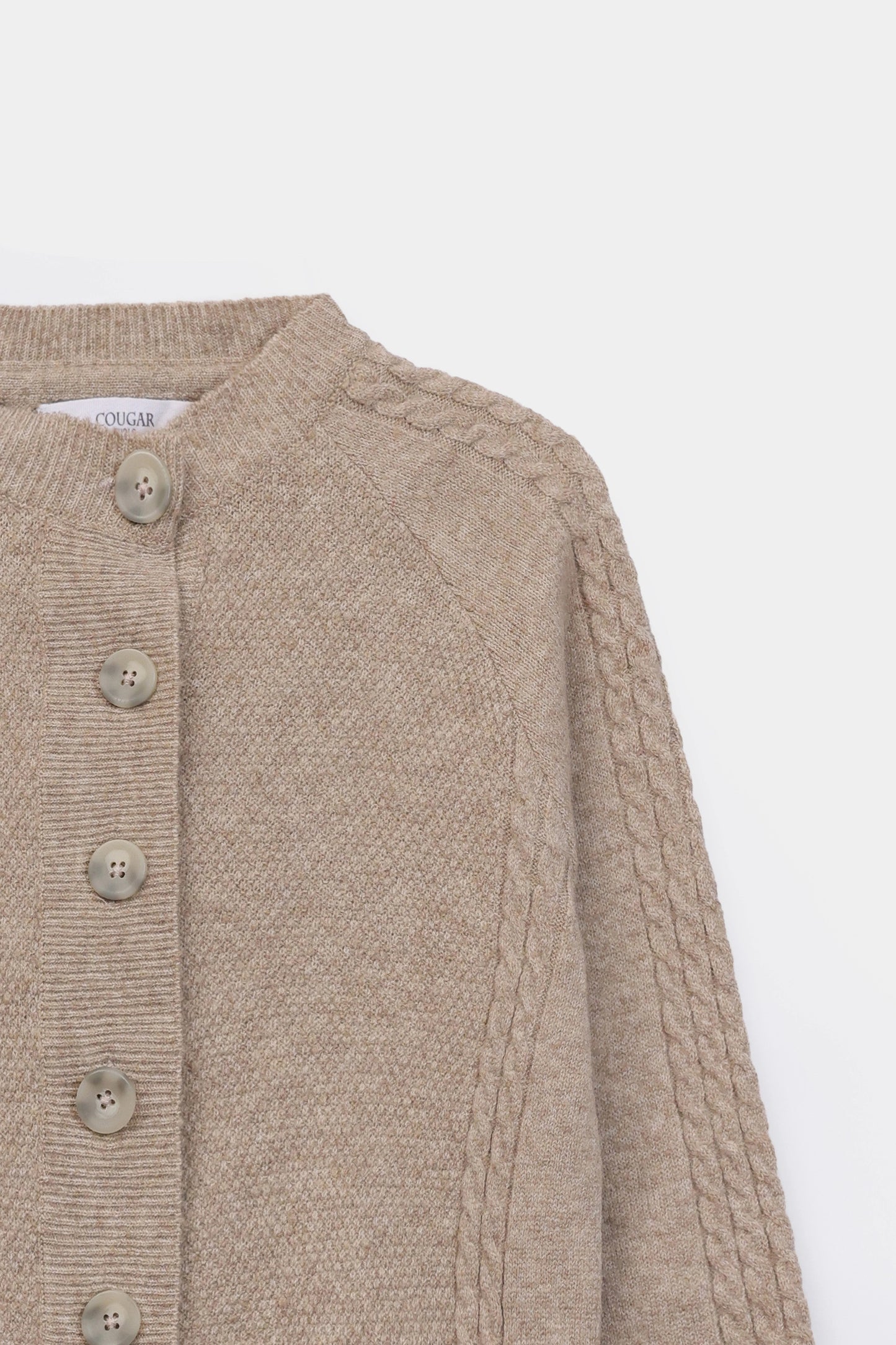 Cable Knit Raglan Cardigan - Cougar Clothing