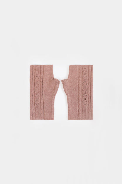 Cable Knit Fingerless Gloves - Cougar Clothing