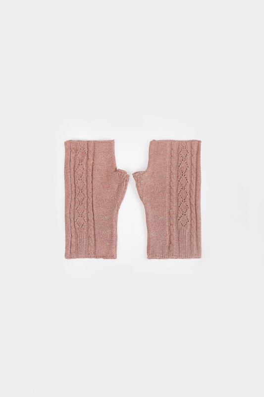 Cable Knit Fingerless Gloves - Cougar Clothing