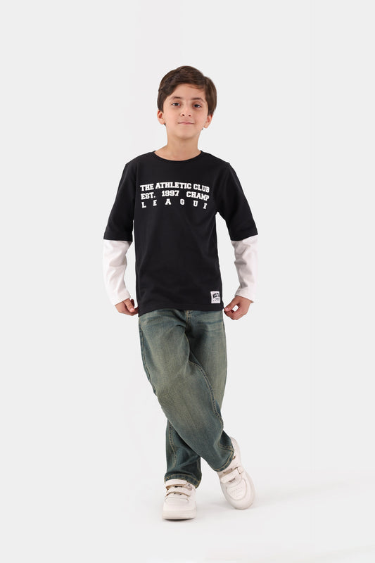 Contrast Sleeved T-Shirt - Cougar Clothing