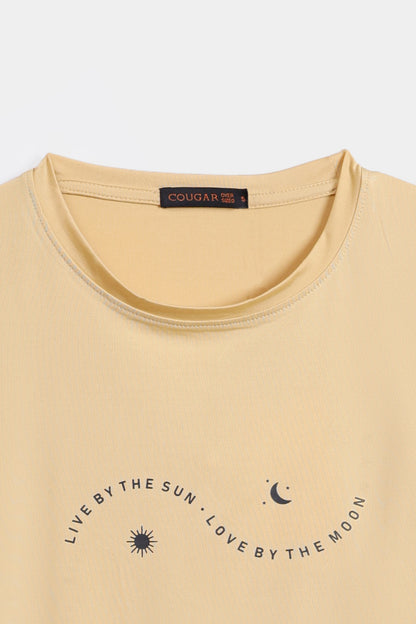 Slogan Print T-Shirt - Cougar Clothing