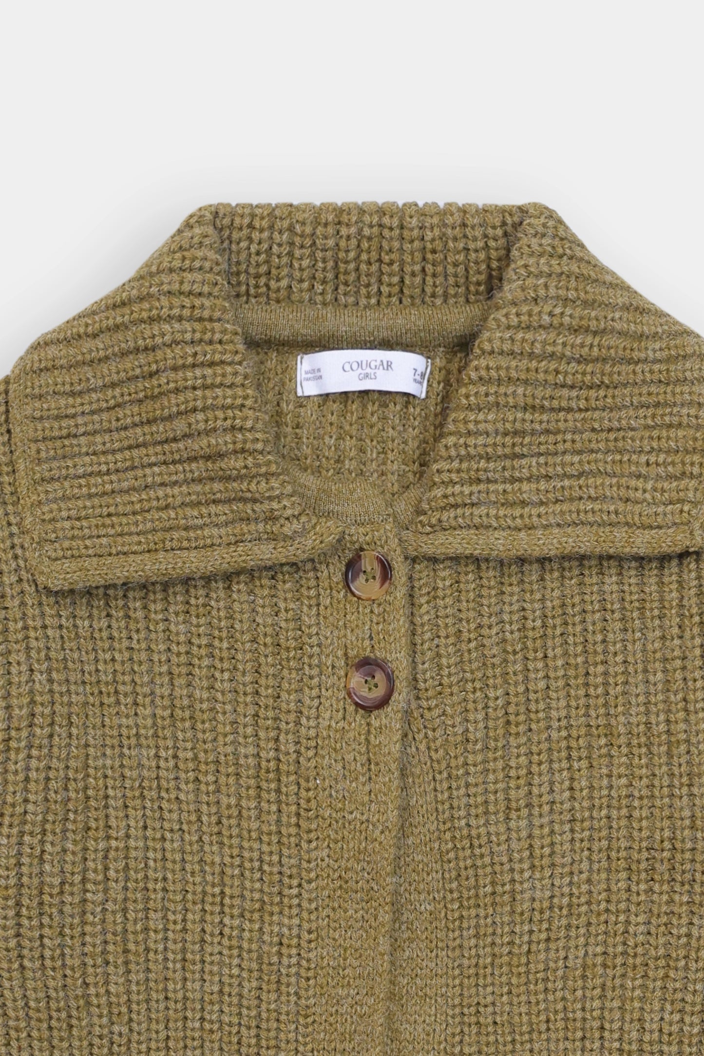 Ribbed Knit Collared Cardigan - Cougar Clothing