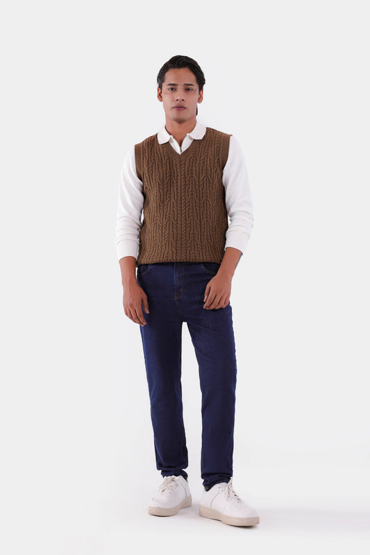 Textured Knit Sweater Vest