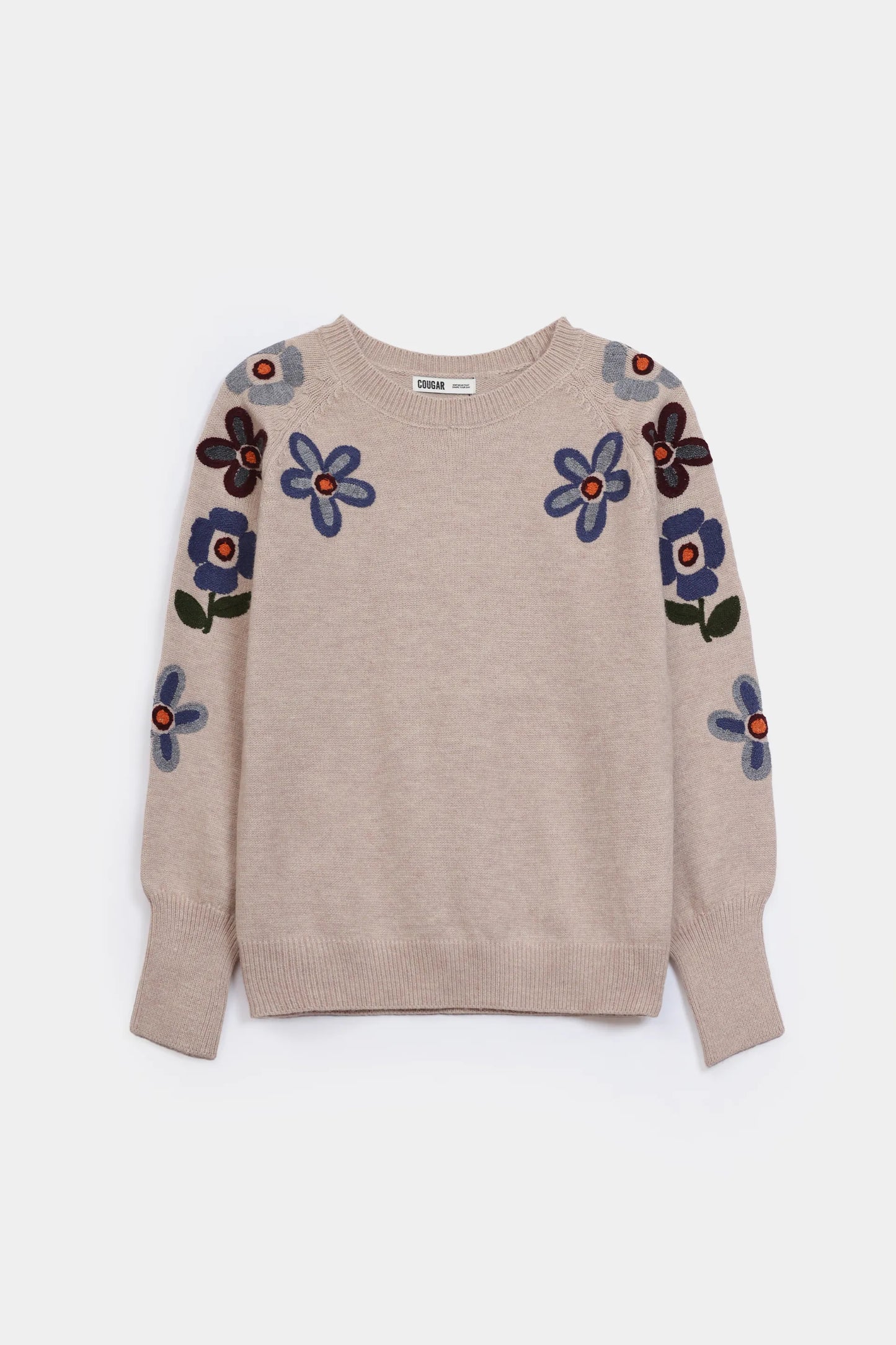 Floral Embroidered Sweater - Cougar Clothing