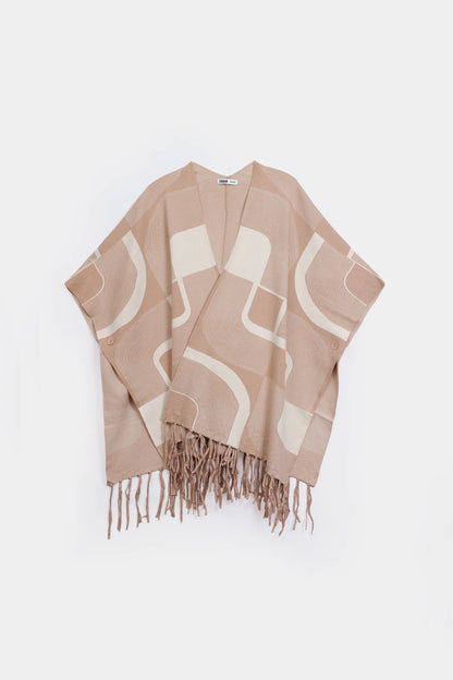 Patterned Cape Shawl - Cougar Clothing