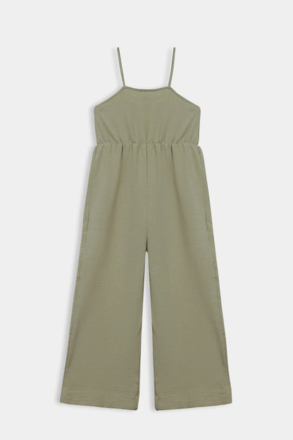 Crushed Poly Cotton Jumpsuit - Cougar Clothing