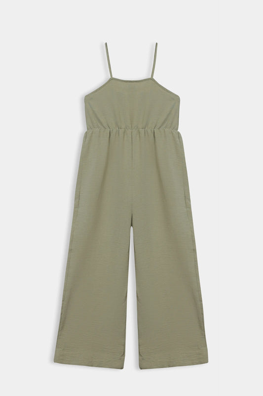 Crushed Poly Cotton Jumpsuit - Cougar Clothing