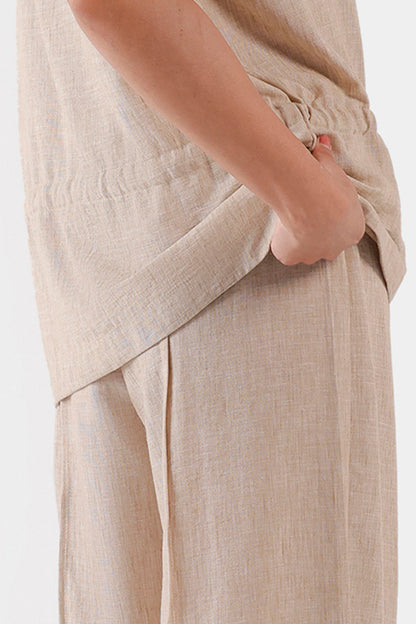 Pleated Textured Trousers - Cougar Clothing