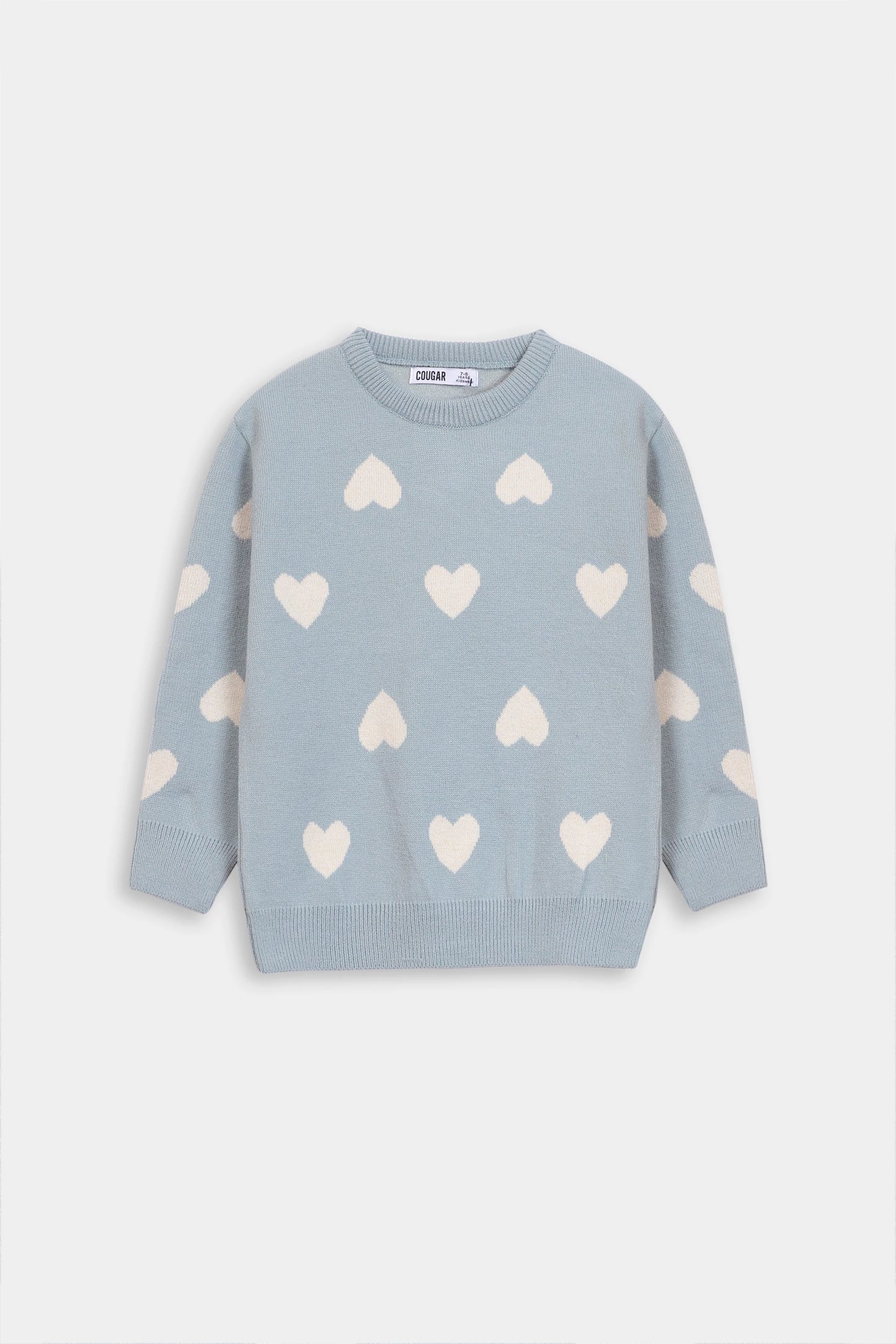 Heart Jacquard Knit Sweater