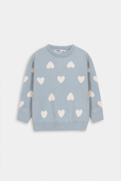 Heart Jacquard Knit Sweater