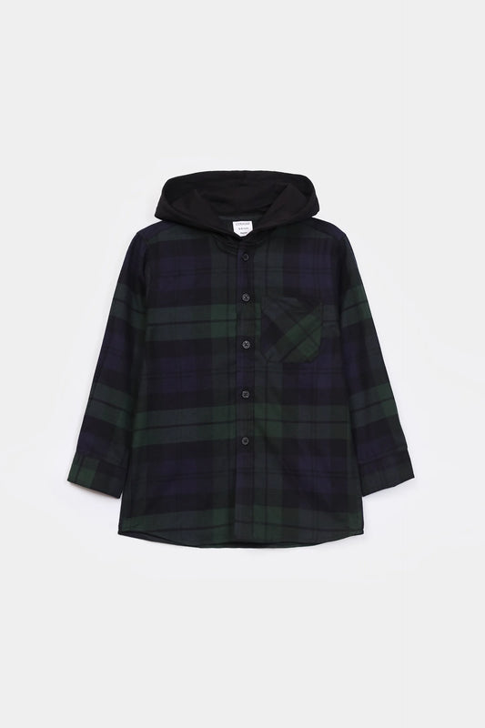 Hooded Casual Shirt - Cougar Clothing