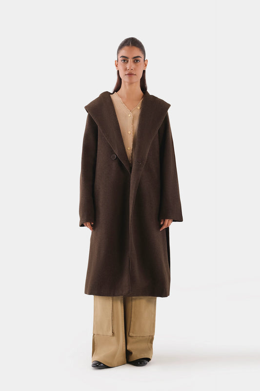 Hooded Belted Coat