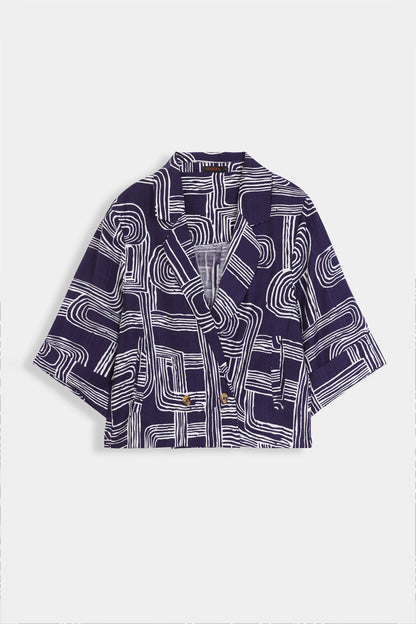Abstract Printed Blazer