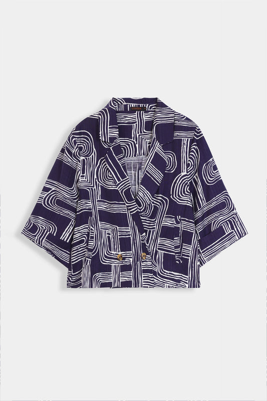 Abstract Printed Blazer