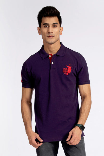 Purple CGR Embroidered Polo