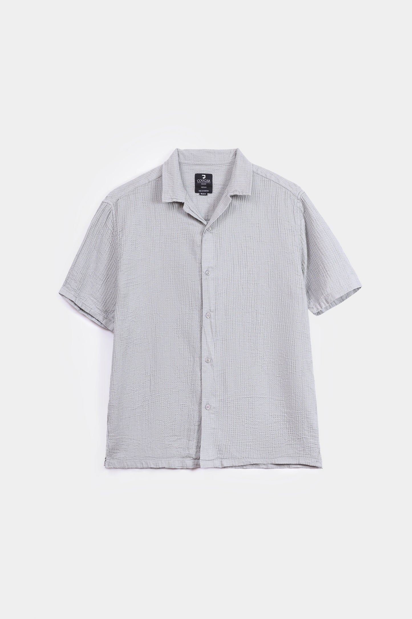 Textured Resort Collar Shirt - Cougar Clothing