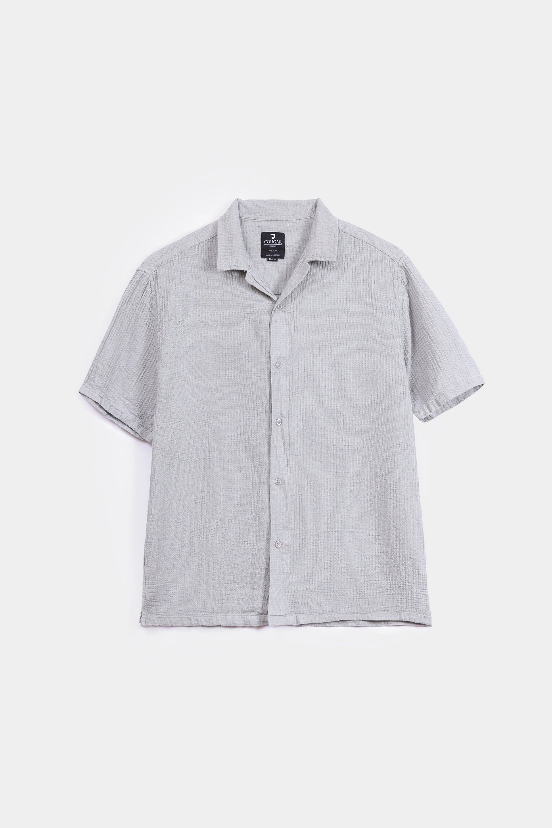 Textured Resort Collar Shirt - Cougar Clothing