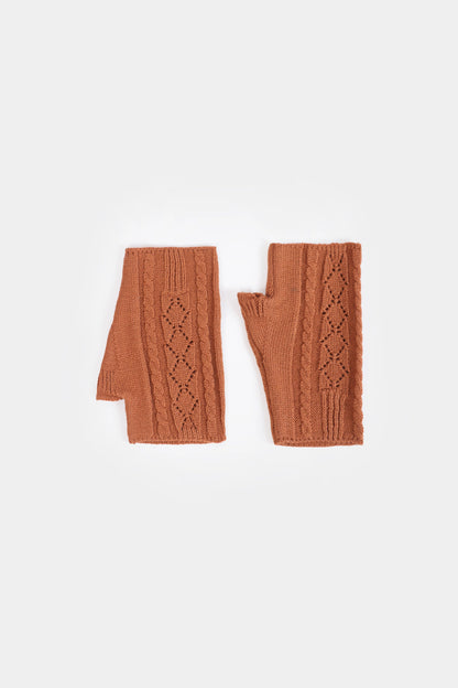 Cable Knit Fingerless Gloves - Cougar Clothing