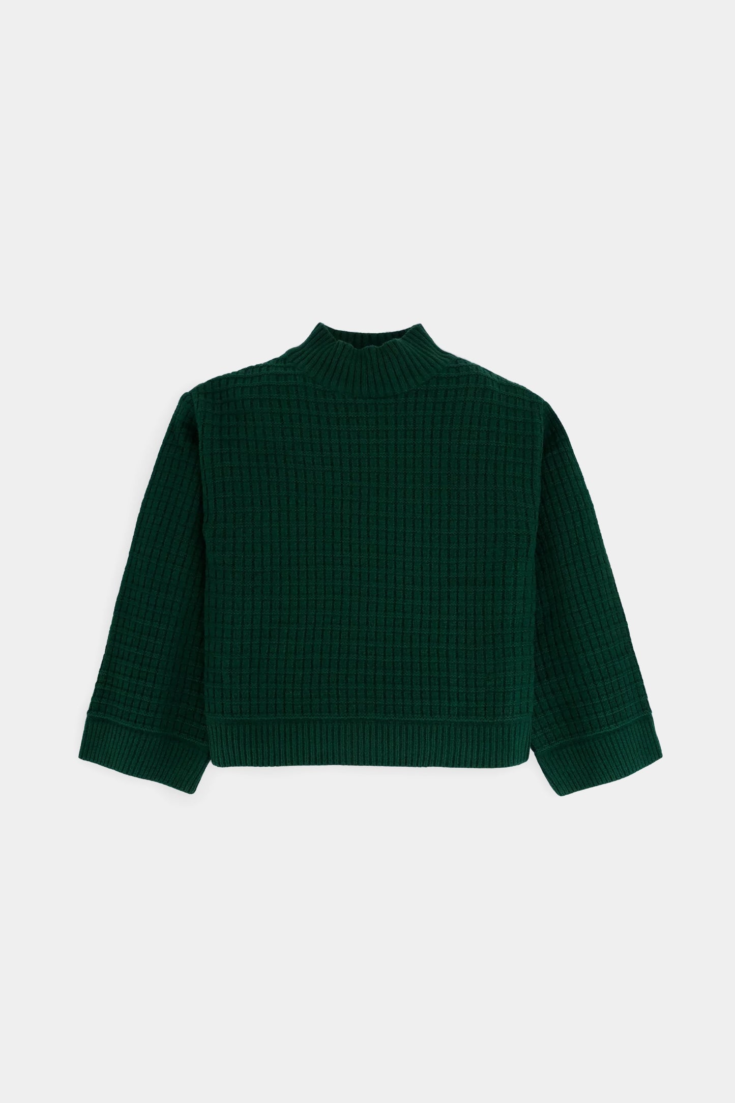 Mock Neck Texture Knit Sweater - Cougar Clothing