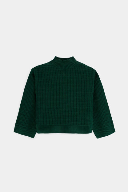 Mock Neck Texture Knit Sweater - Cougar Clothing