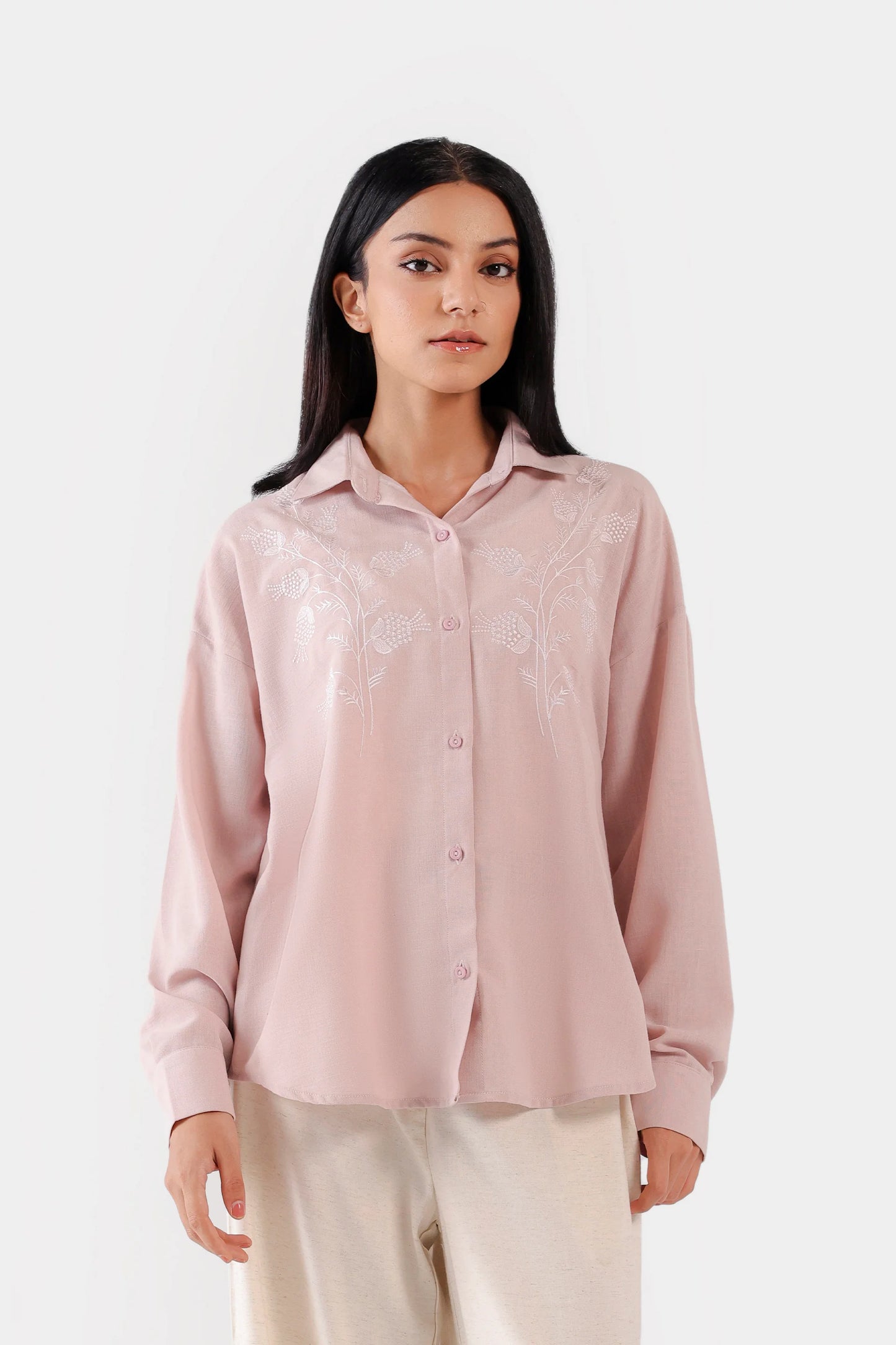 Embroidered Button Down - Cougar Clothing