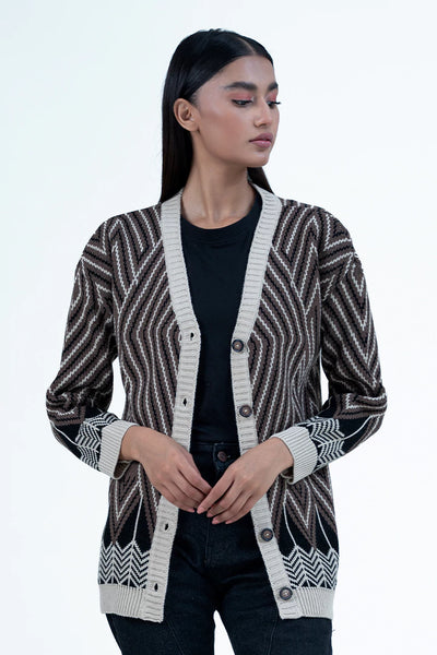 Skin Lining Pattern Jacquard Sweater