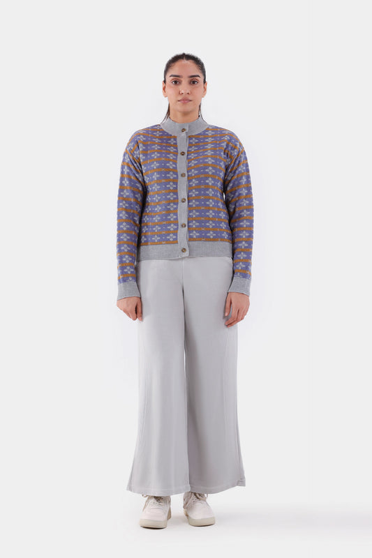 Jacquard Knit Cardigan - Cougar Clothing