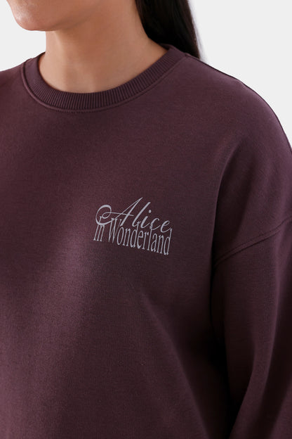 Postage Stamps Print Graphic Sweatshirt - Cougar Clothing