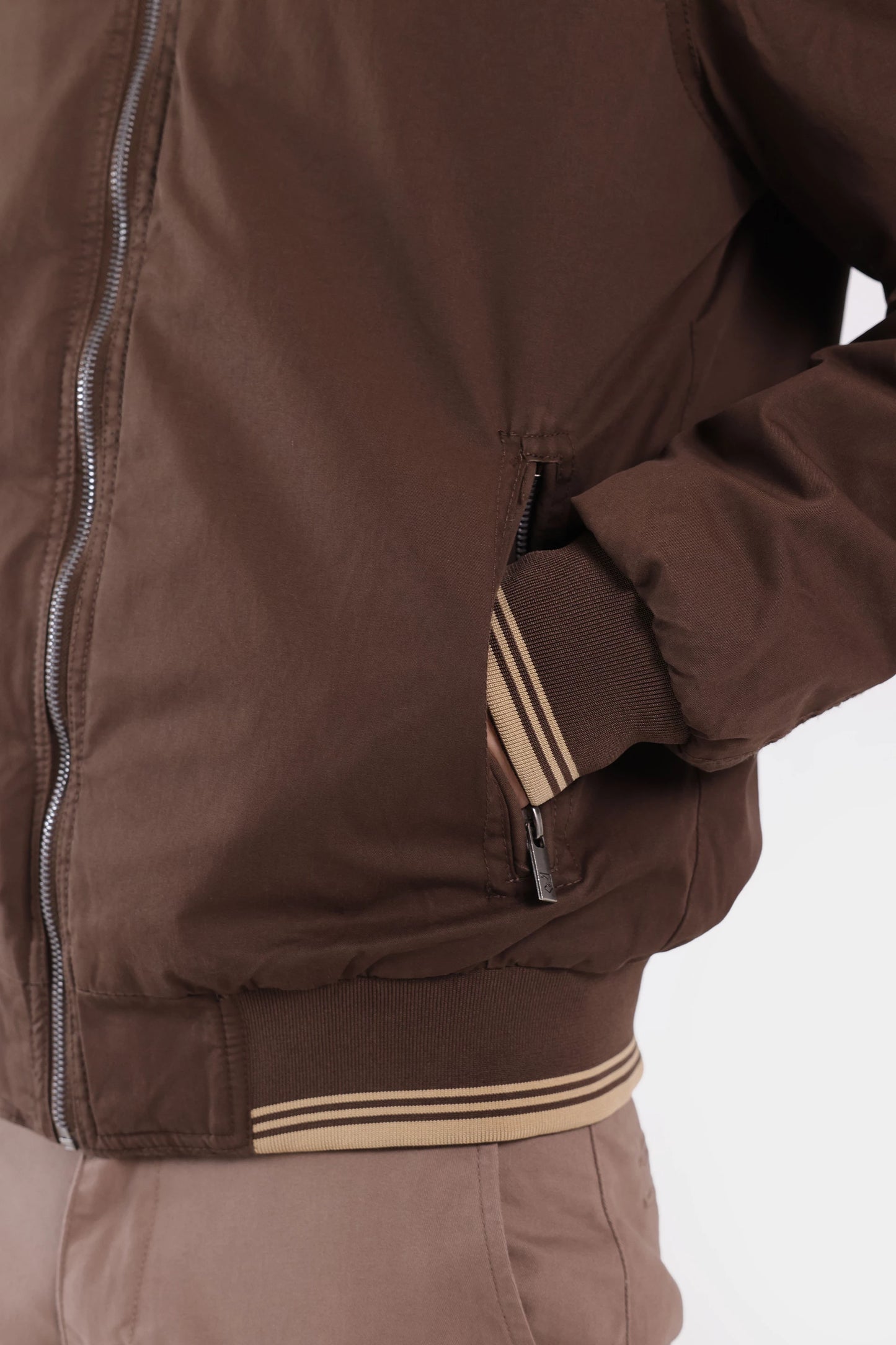 Contrast Ribbed Puffer Jacket - Cougar Clothing