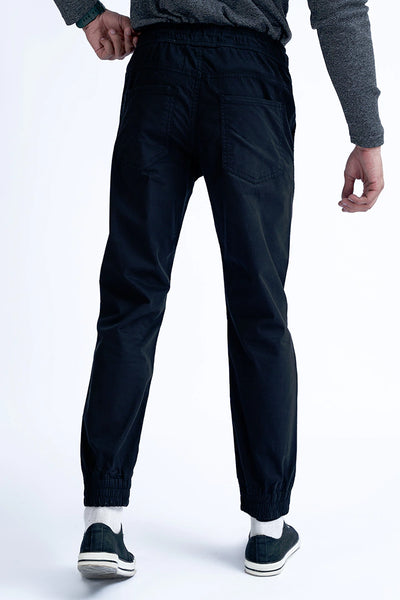 Woven Black Slim Fit Trousers