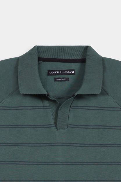 Raglan Striper Polo - Cougar Clothing
