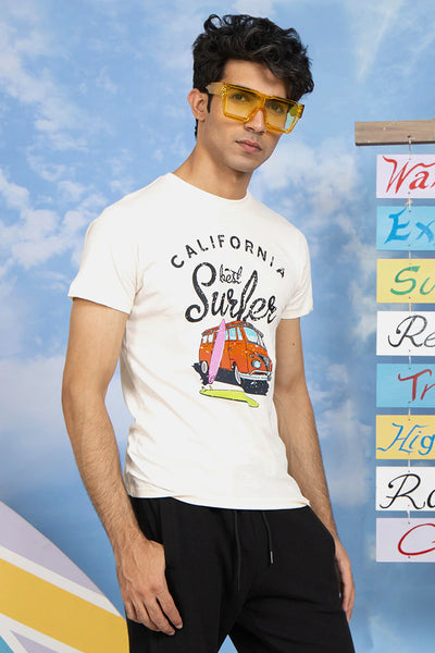 Light Beige Graphic T-Shirt