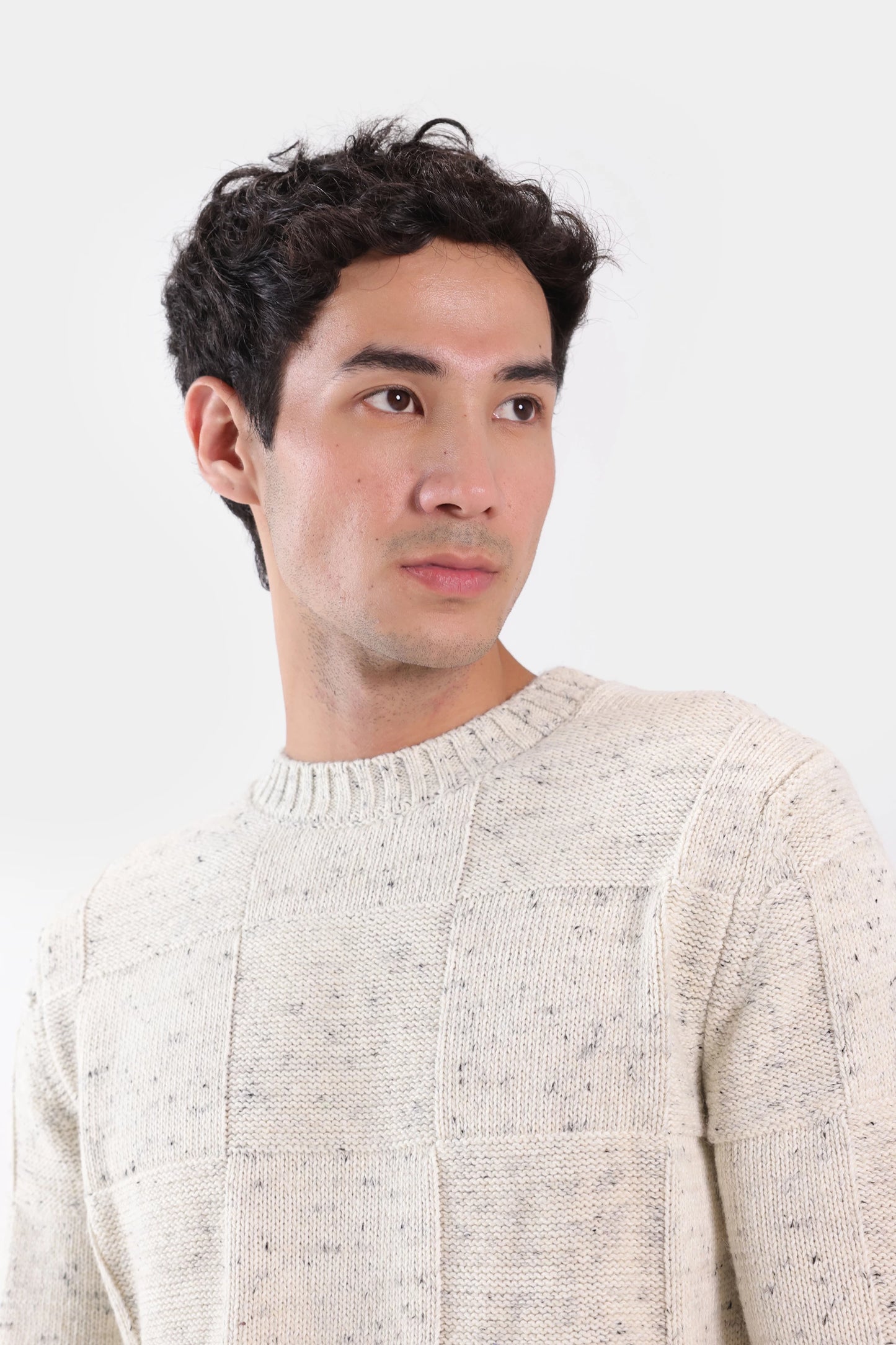 Square Block Knit Sweater - Cougar Clothing