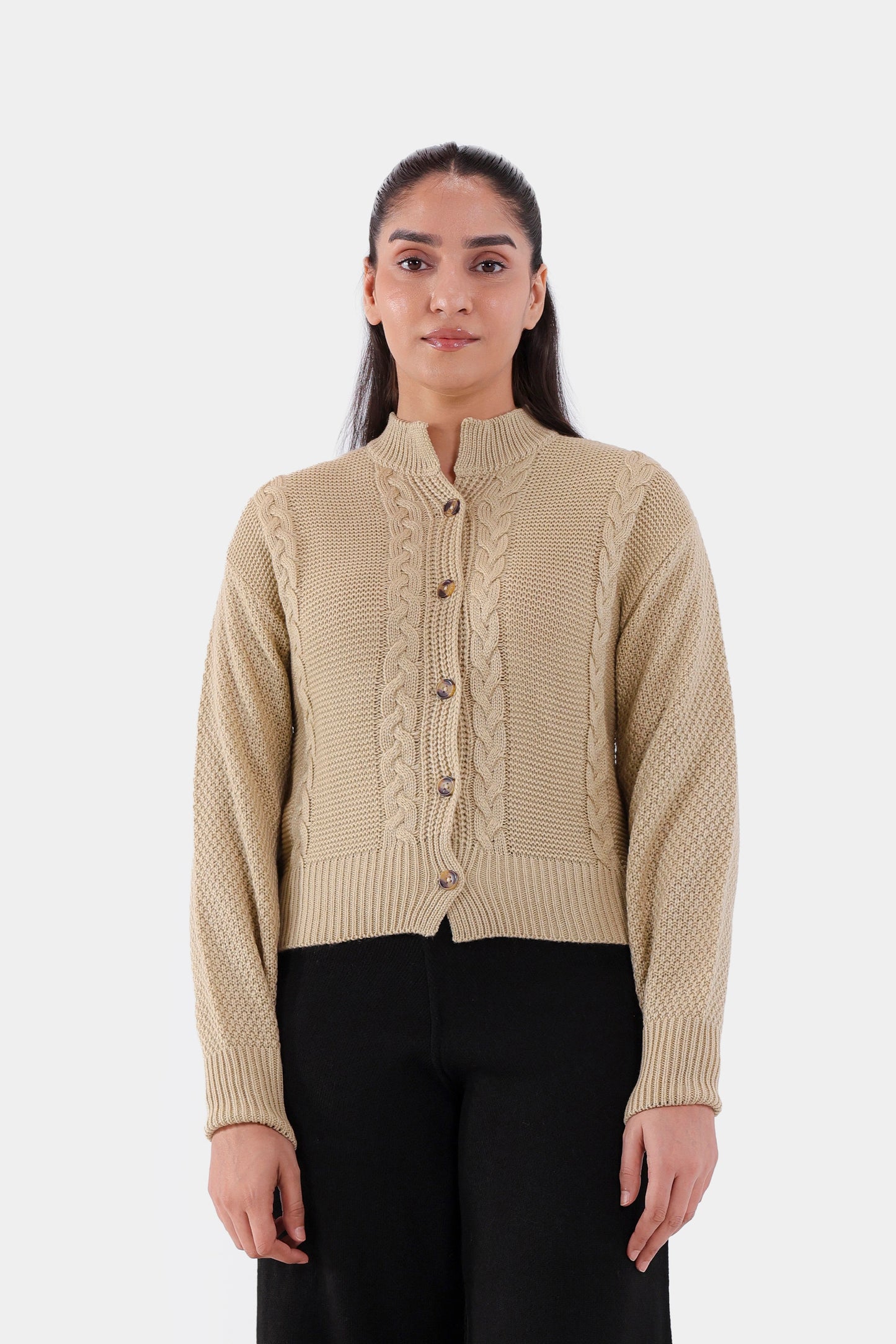 Cable Knit Cardigan - Cougar Clothing