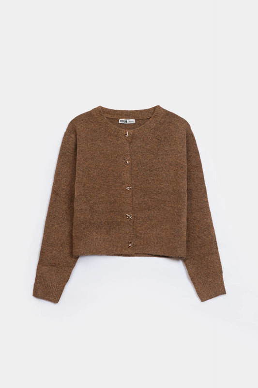 Brushed-Texture Cardigan - Cougar Clothing