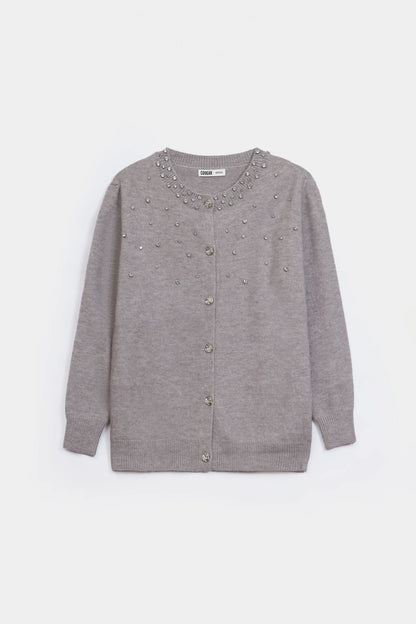 Embellished Knit Cardigan - Cougar Clothing