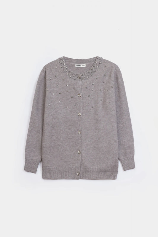 Embellished Knit Cardigan - Cougar Clothing