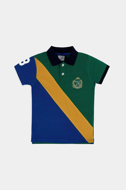 Color Block Embroidered Polo - Cougar Clothing