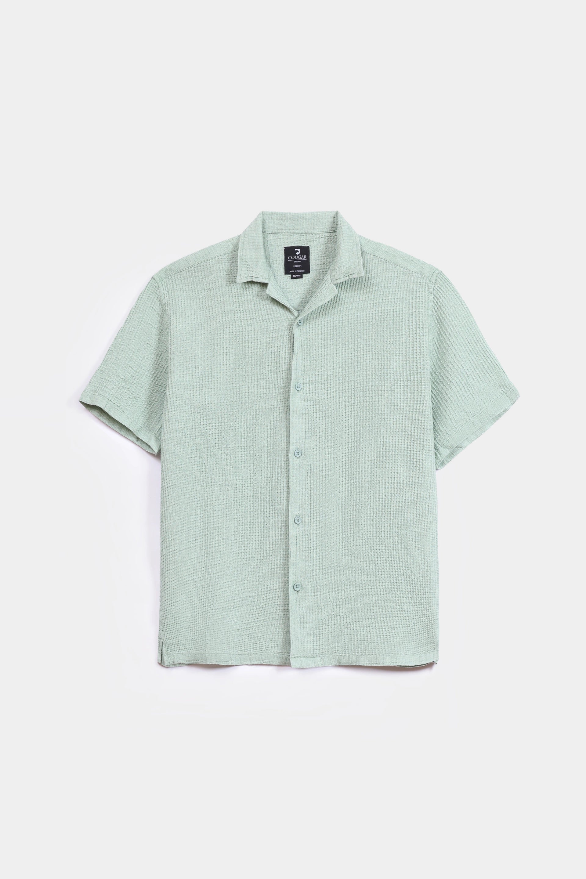 Textured Resort Collar Shirt - Cougar Clothing