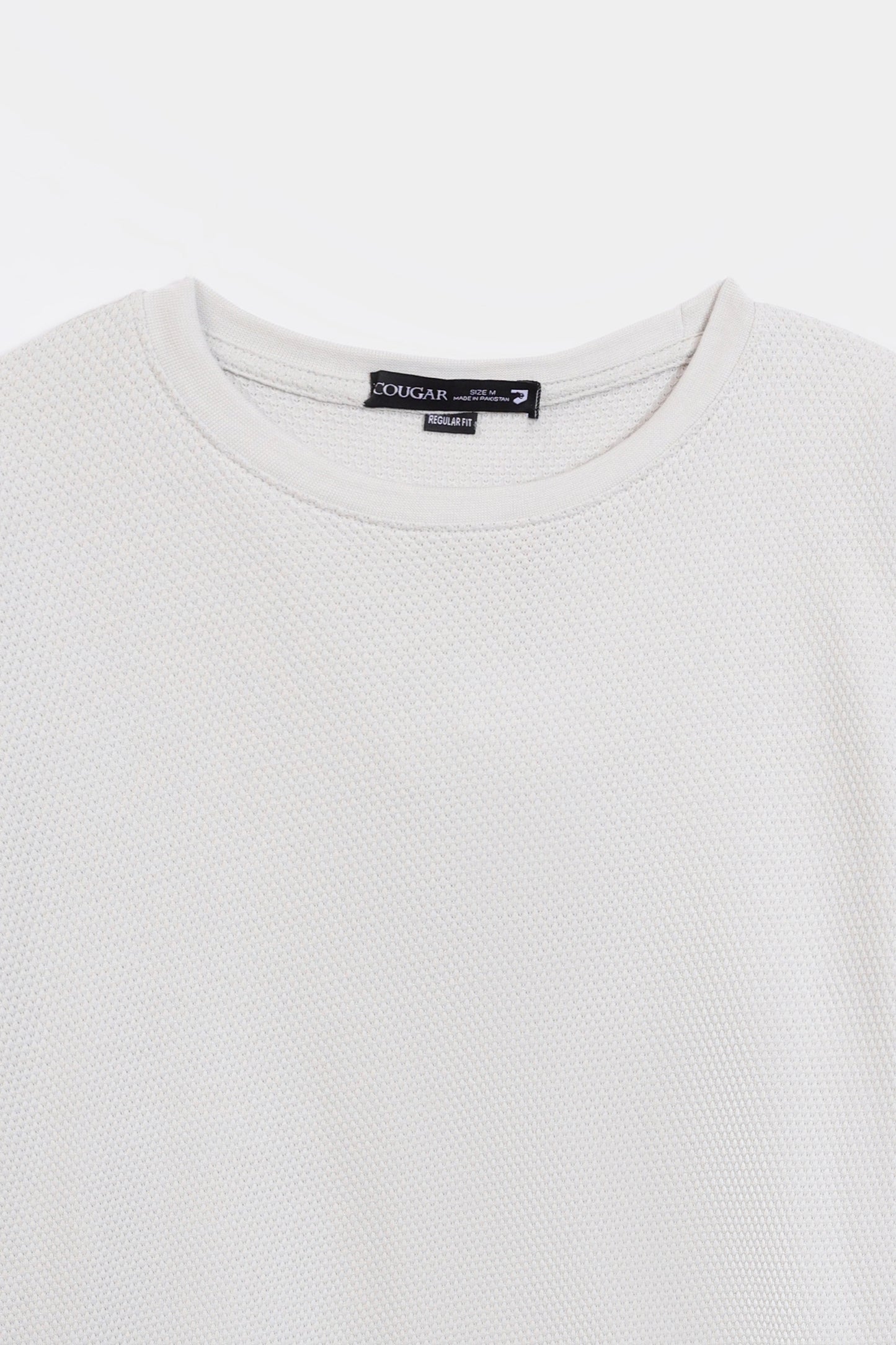 Waffle Knit Henley T-Shirt - Cougar Clothing